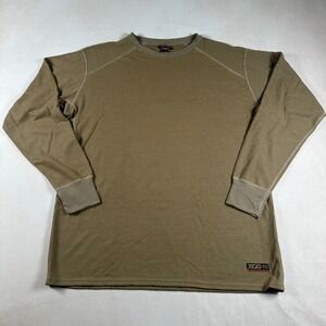 XGO Shirt Mens Medium 4F11A Phase 4 FR Fleece Base Layer Brown Long Sleeve